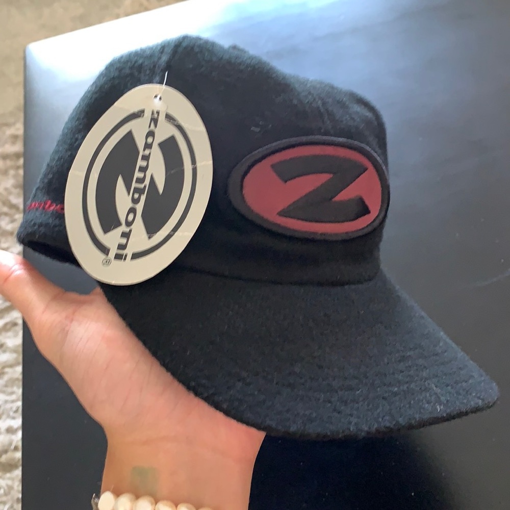 Vintage Velvet/felt Zamboni Hat Y2K Adjustable